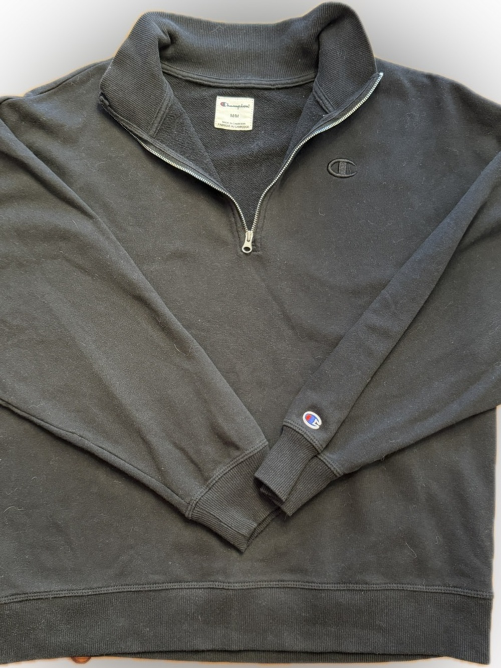 Champion Women’s Black Half-Zip Pullover Sweatshirt